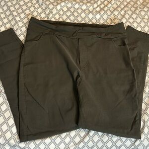 Allegrace Pull On Army Green Skinny Pant 2X